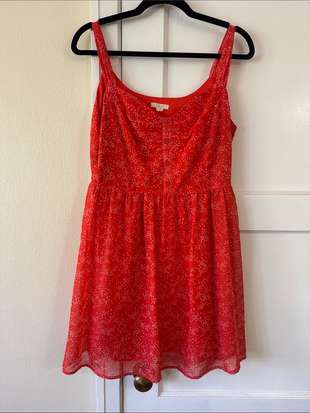Red and White Star Printed Summer Mini Dress